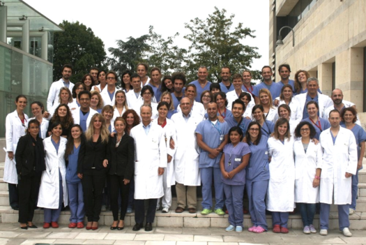 Hematology and Bone Marrow Transplantation Unit, San Raffaele Scientific Institute, Milan, Italy, with Dr. Fabio Ciceri in the center.